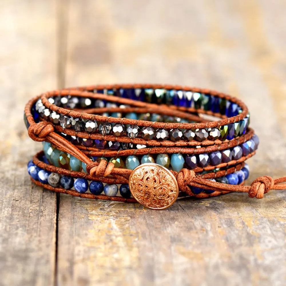 Lapis Lazuli Layered Bracelet - Fashorio