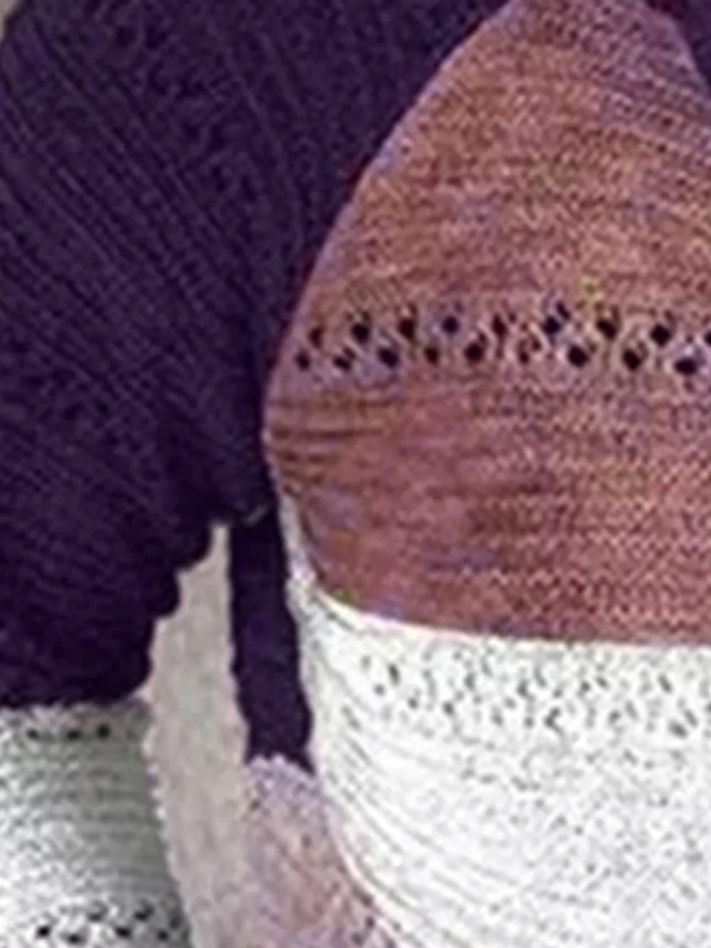 Color Block Drawstring Hooded Sweater - Fashorio