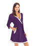 Tie Waist Surplice Neck Robe with Pockets - Fashorio