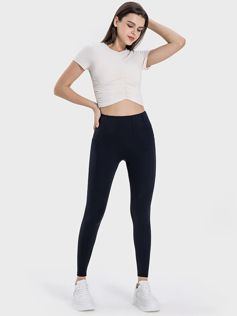 Millennia Pocketed High Waist Active Leggings - Fashorio