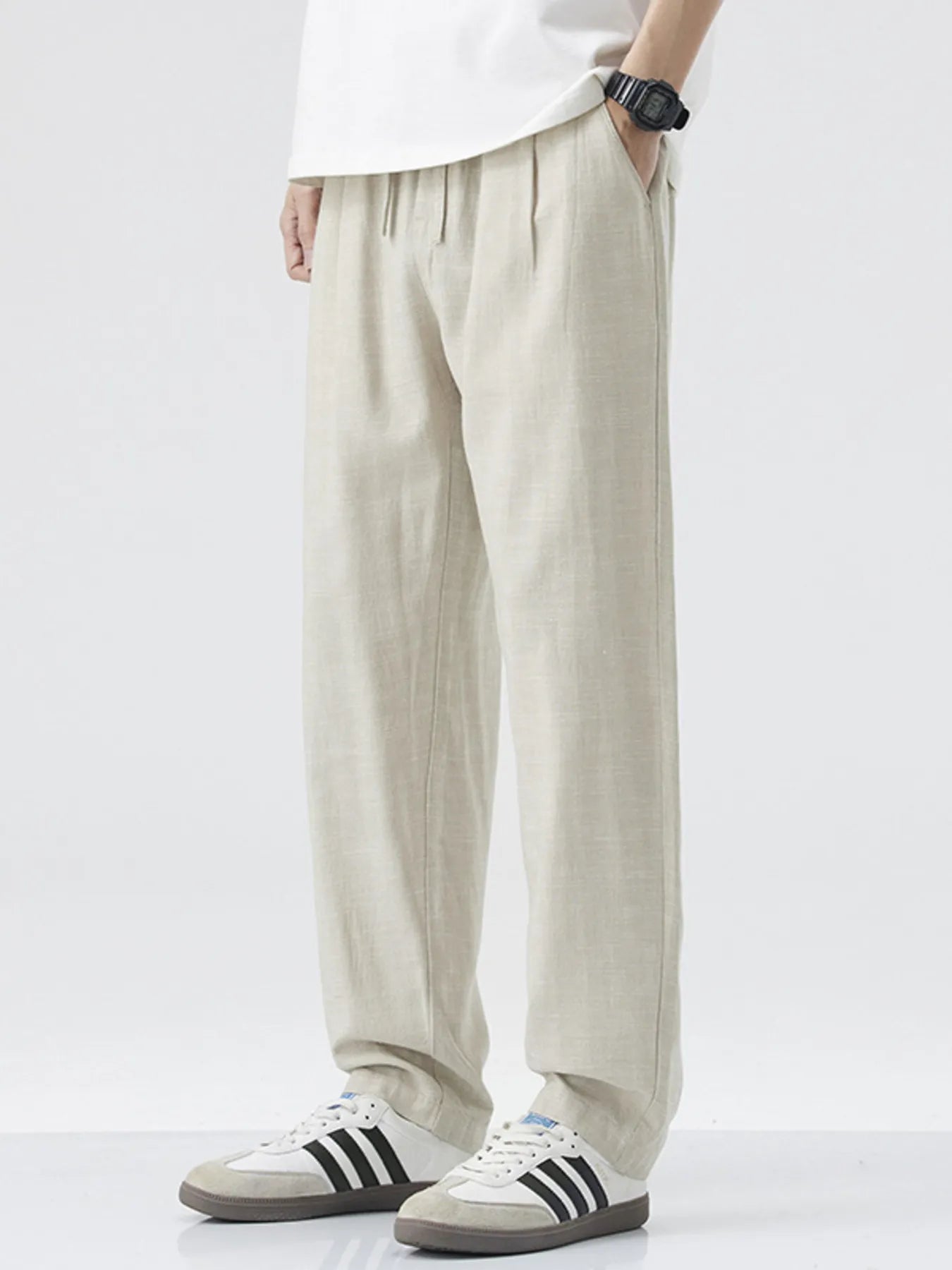 Men's Relaxed Fit Drawstring Casual Pants - Fashorio