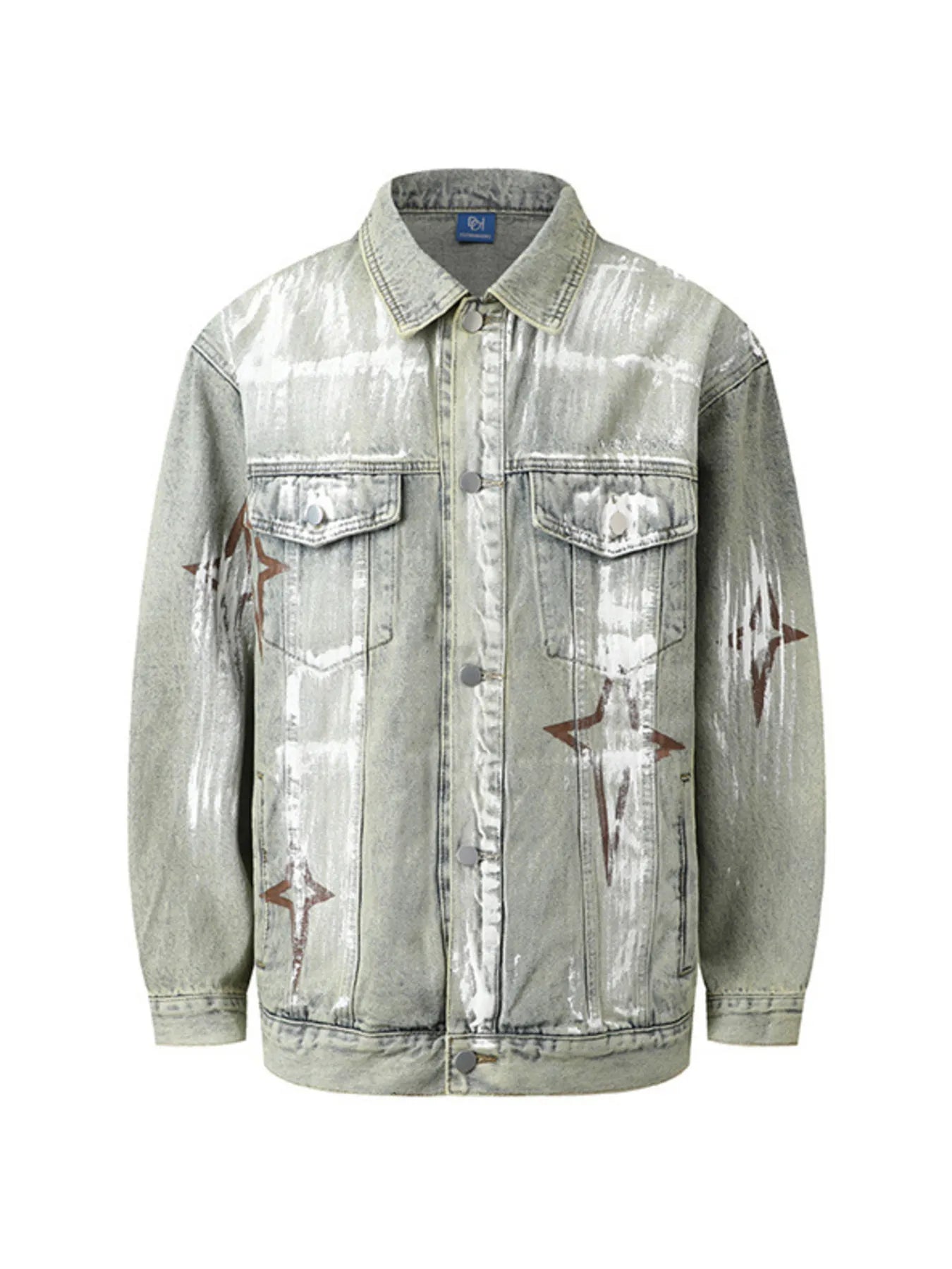 Men's Button Up Long Sleeve Denim Jacket Nostalgia Light Blue - Fashorio