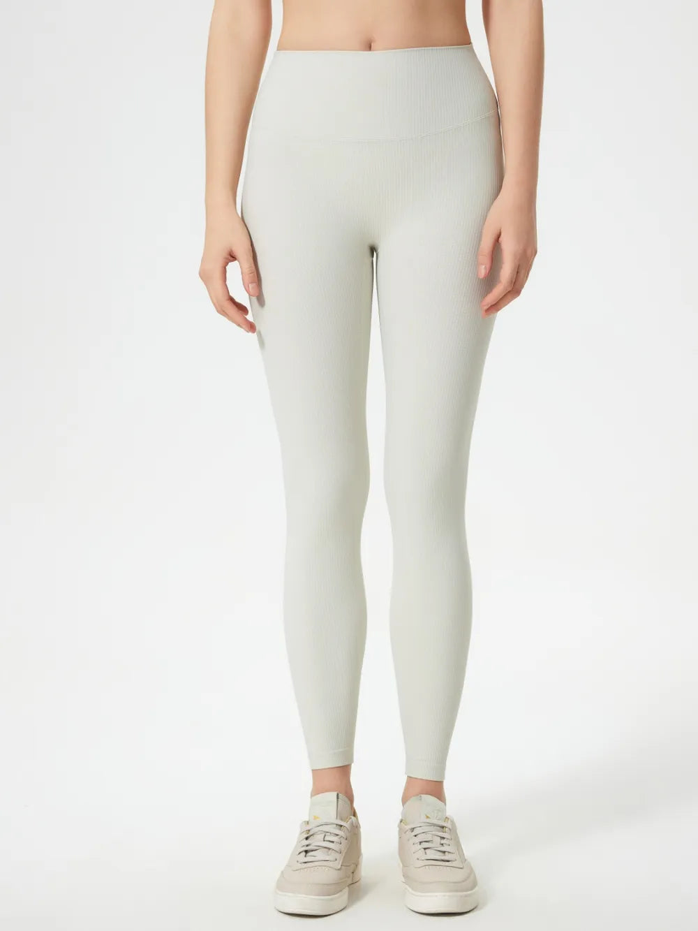 Millennia High Waist Active Leggings White - Fashorio