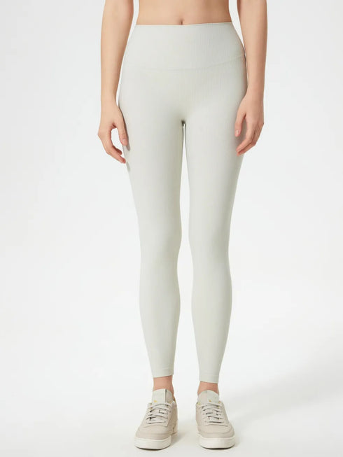 Millennia High Waist Active Leggings White - Fashorio