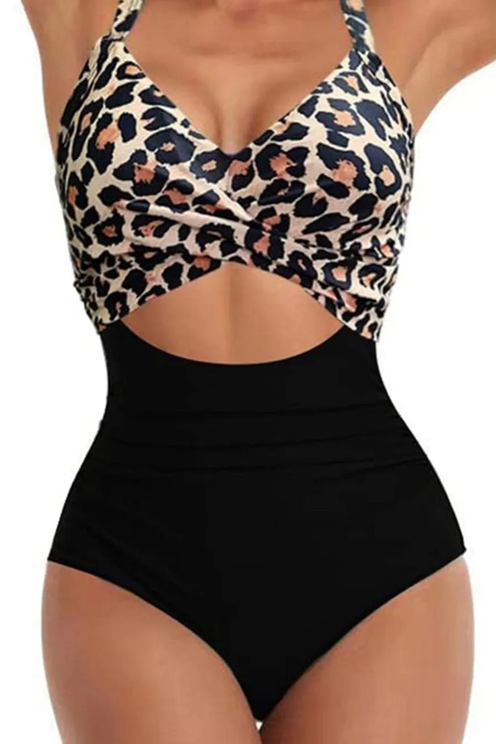 Tied Crisscross Cutout One-Piece Swimwear - Fashorio