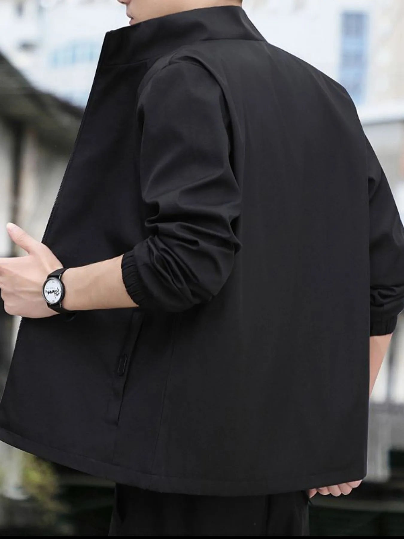 Men's Plus Size Zip Up Long Sleeve Jacket - Fashorio