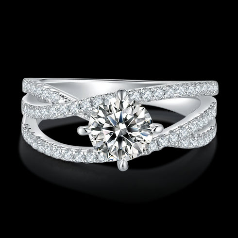 1 Carat Moissanite 925 Sterling Silver Ring - Fashorio
