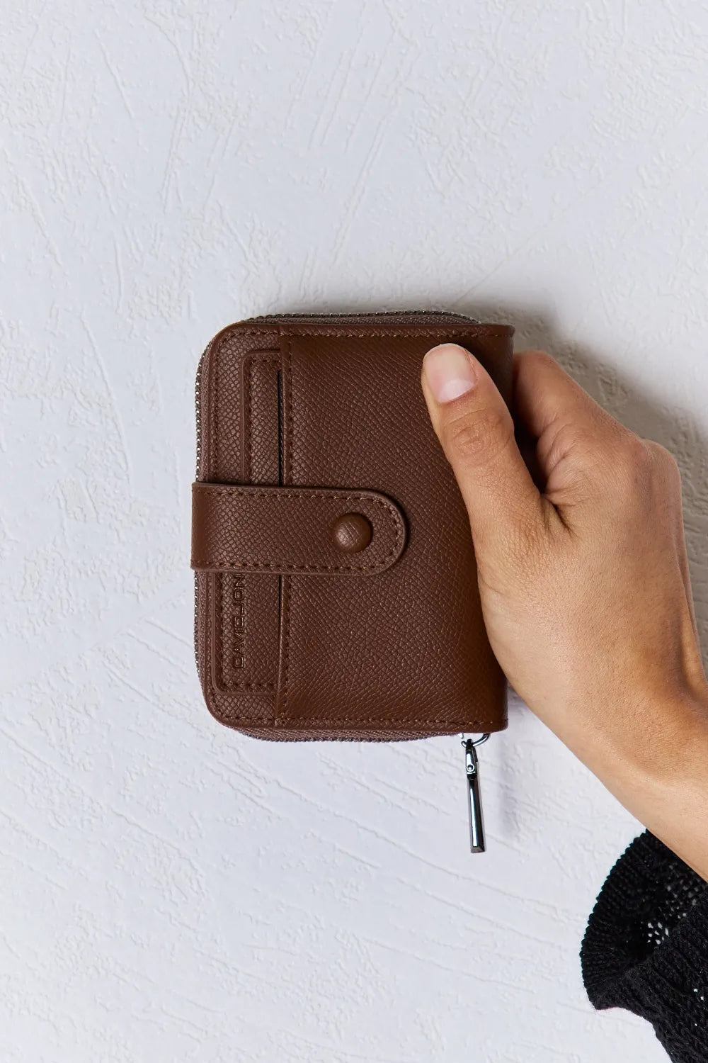 David Jones PU Leather Mini Wallet BROWN One Size - Fashorio