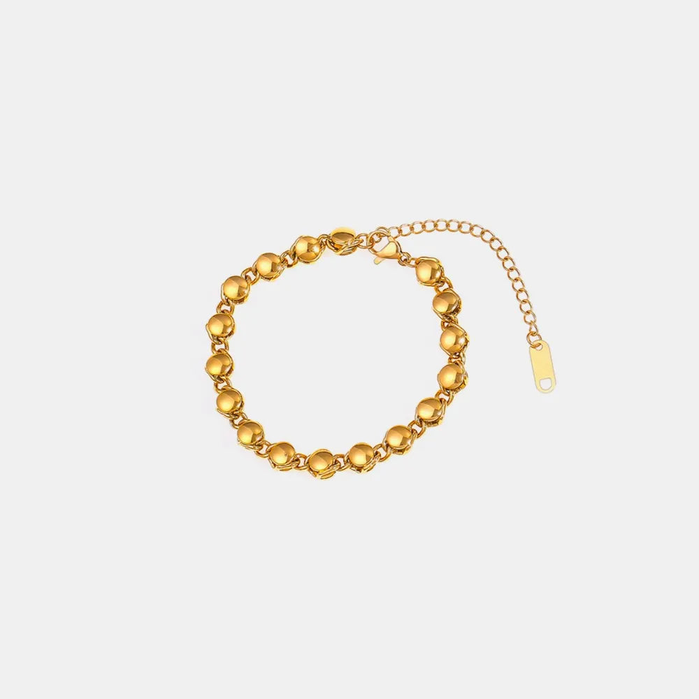 18K Gold-Plated Titanium Steel Bracelet Gold One Size - Fashorio