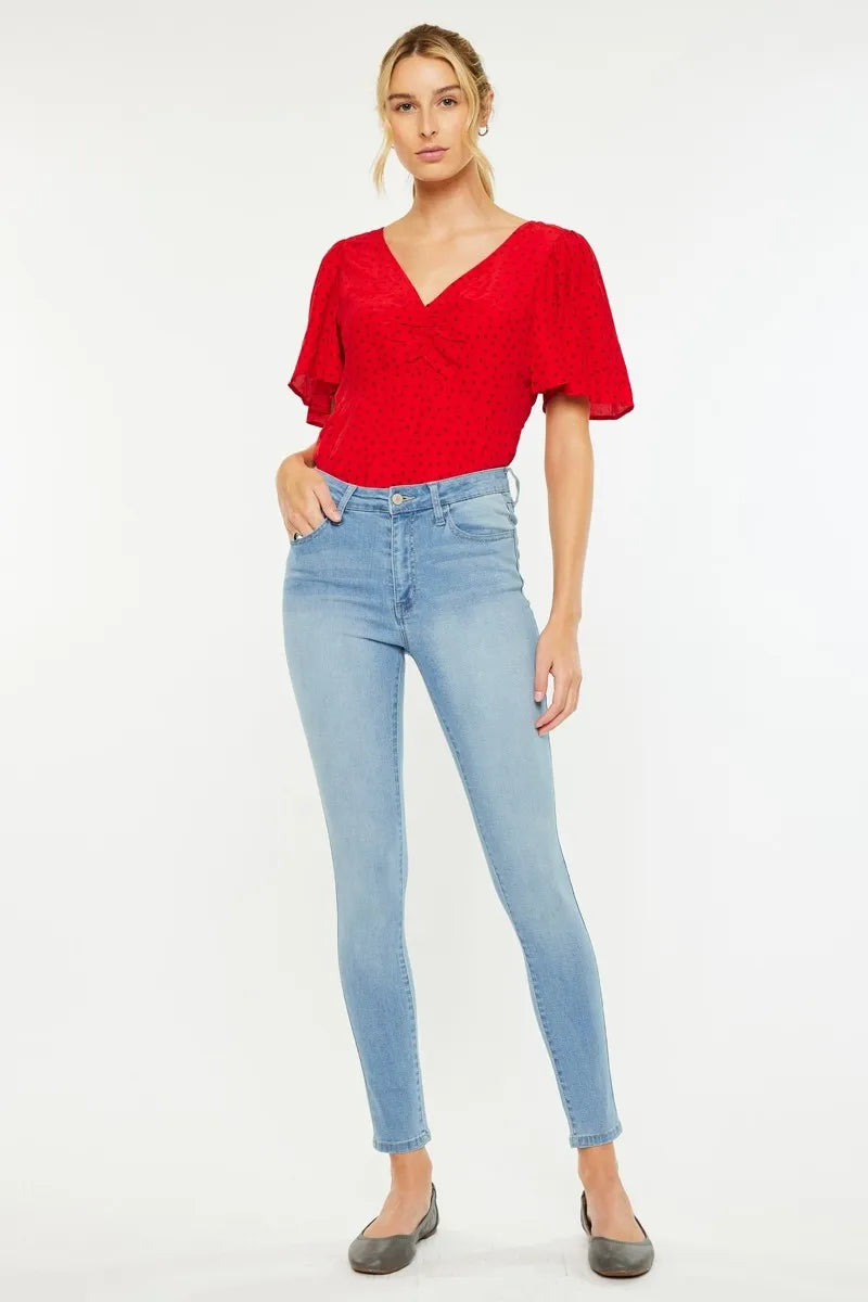 Kancan High Rise Super Skinny Jeans MEDIUM LIGHT - Fashorio