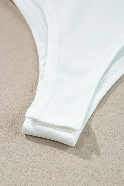 Eyelet Lace Long Sleeve Bodysuit - Fashorio