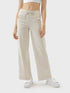 Millennia Drawstring Active Pants with Pockets Cream - Fashorio