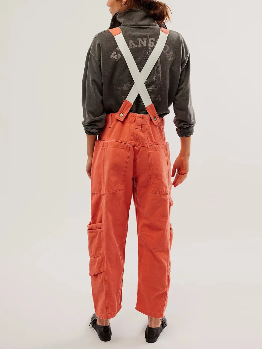 Pocketed Wide Strap Denim Overalls - Fashorio