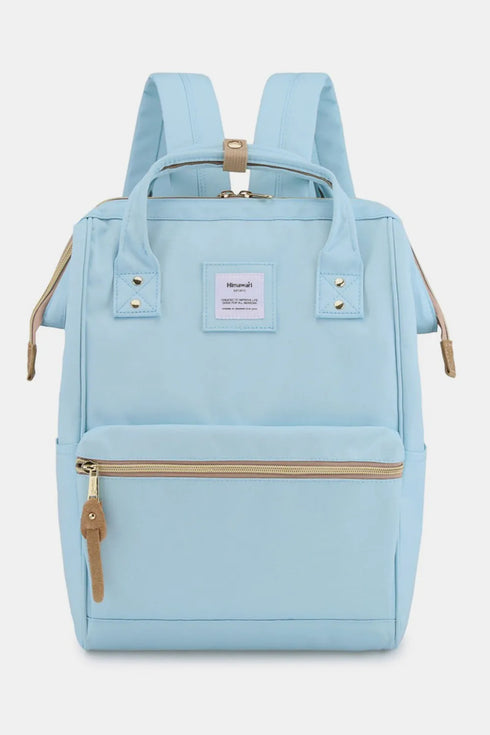 Himawari Waterproof Canvas Backpack Bag with Side Pockets Light Blue One Size - Fashorio