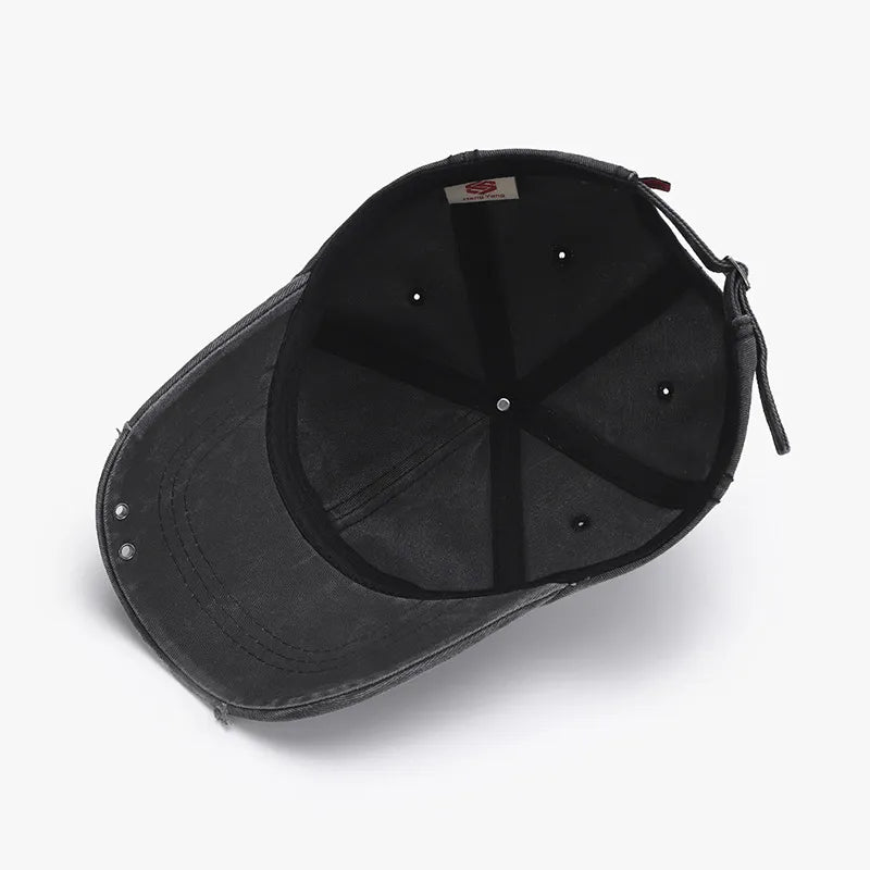 Embroidered Letter Cotton Baseball Cap - Fashorio