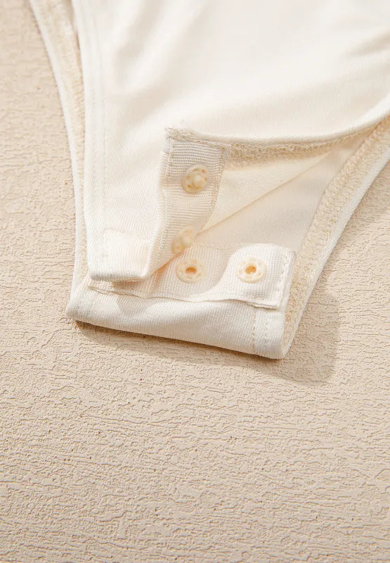 Sequin Surplice Long Sleeve Bodysuit - Fashorio