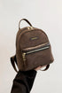 Suede Adjustable Strap Backpack Bag Coffee Brown One Size - Fashorio