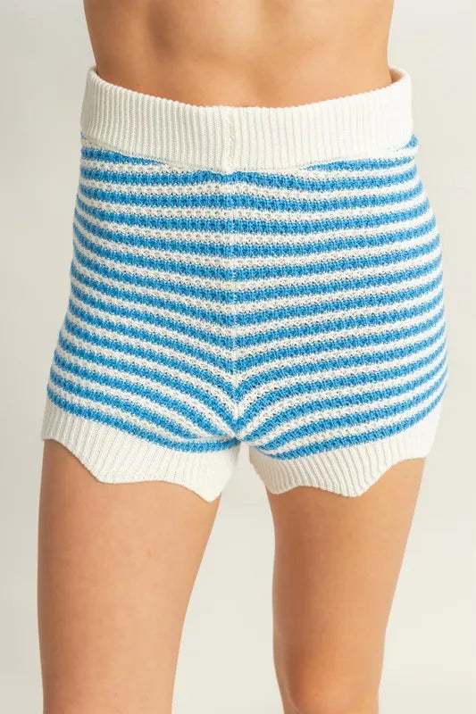 HYFVE Striped Cropped Tank and Shorts Set - Fashorio