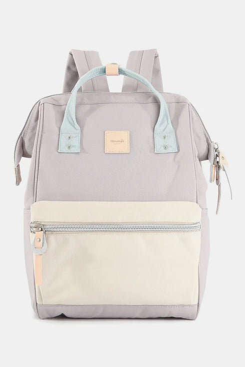 Himawari Water Resistant Canvas Backpack Bag with Side Pockets Lavender Cr One Size - Fashorio