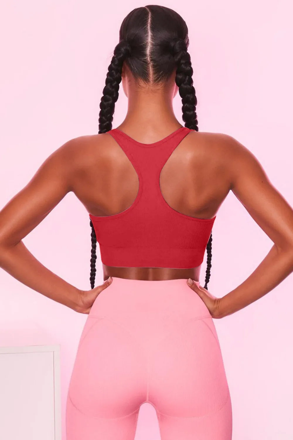 Scoop Neck Wide Strap Active Bra - Fashorio