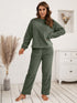 Ivy Lane Teddy Long Sleeve Top and Pants Lounge Set - Fashorio