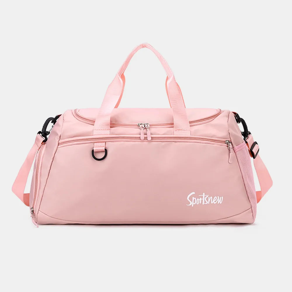 Multi Pockets Nylon Travel Bag Watermelon pink One Size - Fashorio