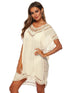 Bohemian Crochet Trim Beach Cover Up Dress Pastel Yellow One Size - Fashorio