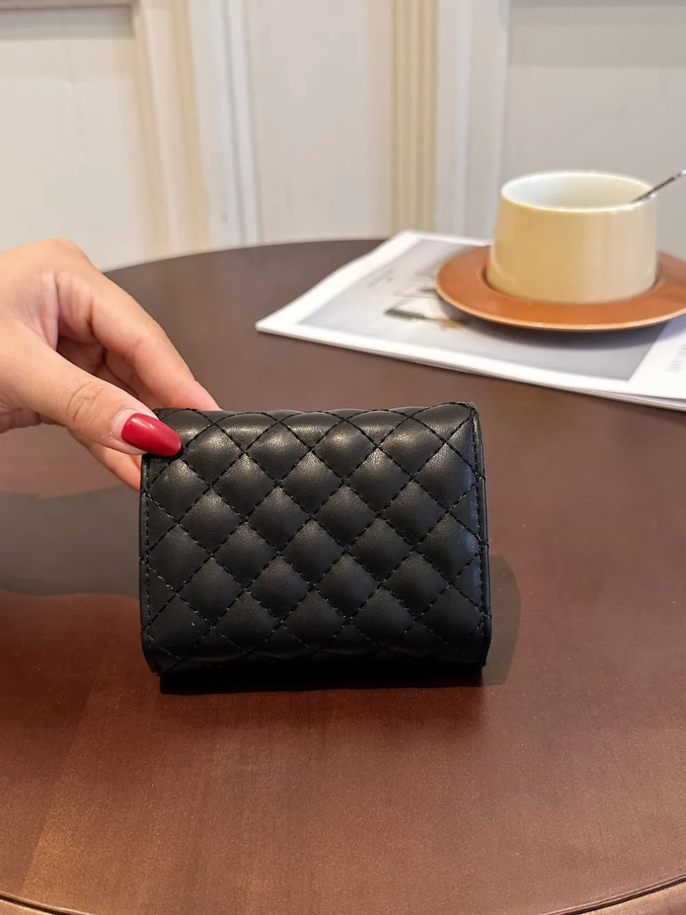 PU Leather Solid Color Wallet - Fashorio
