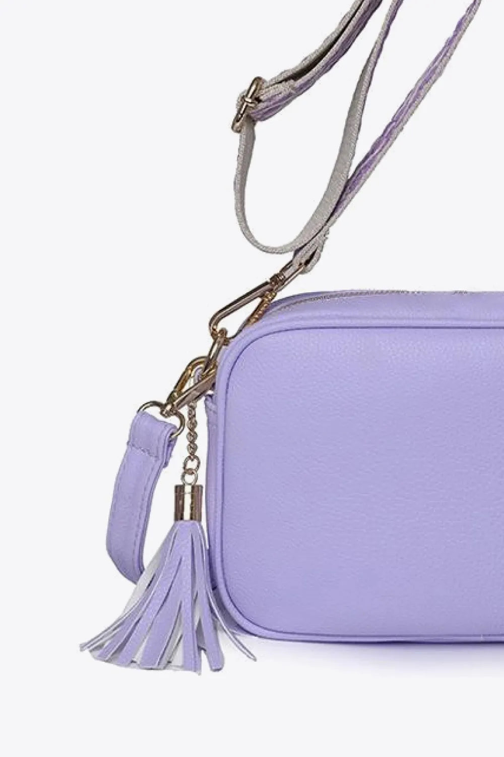 PU Leather Tassel Crossbody Bag - Fashorio