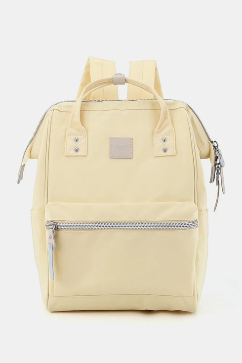 Himawari Water Resistant Canvas Backpack Bag with Side Pockets Cream One Size - Fashorio