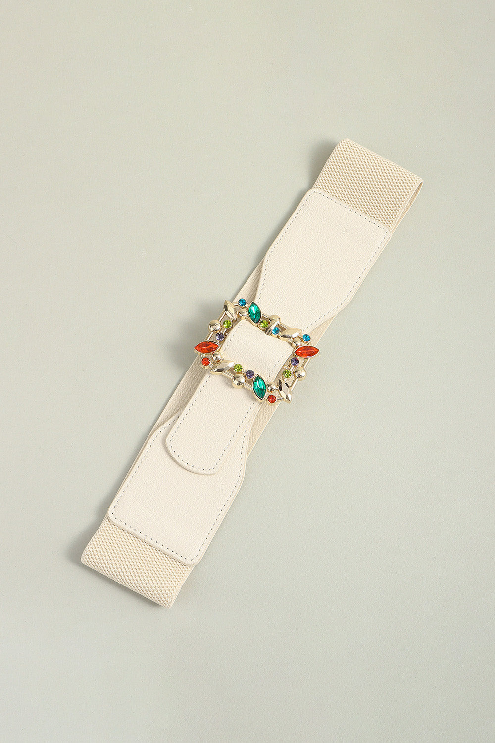 Multicolored Leaf Buckle Elastic Belt - Fashorio