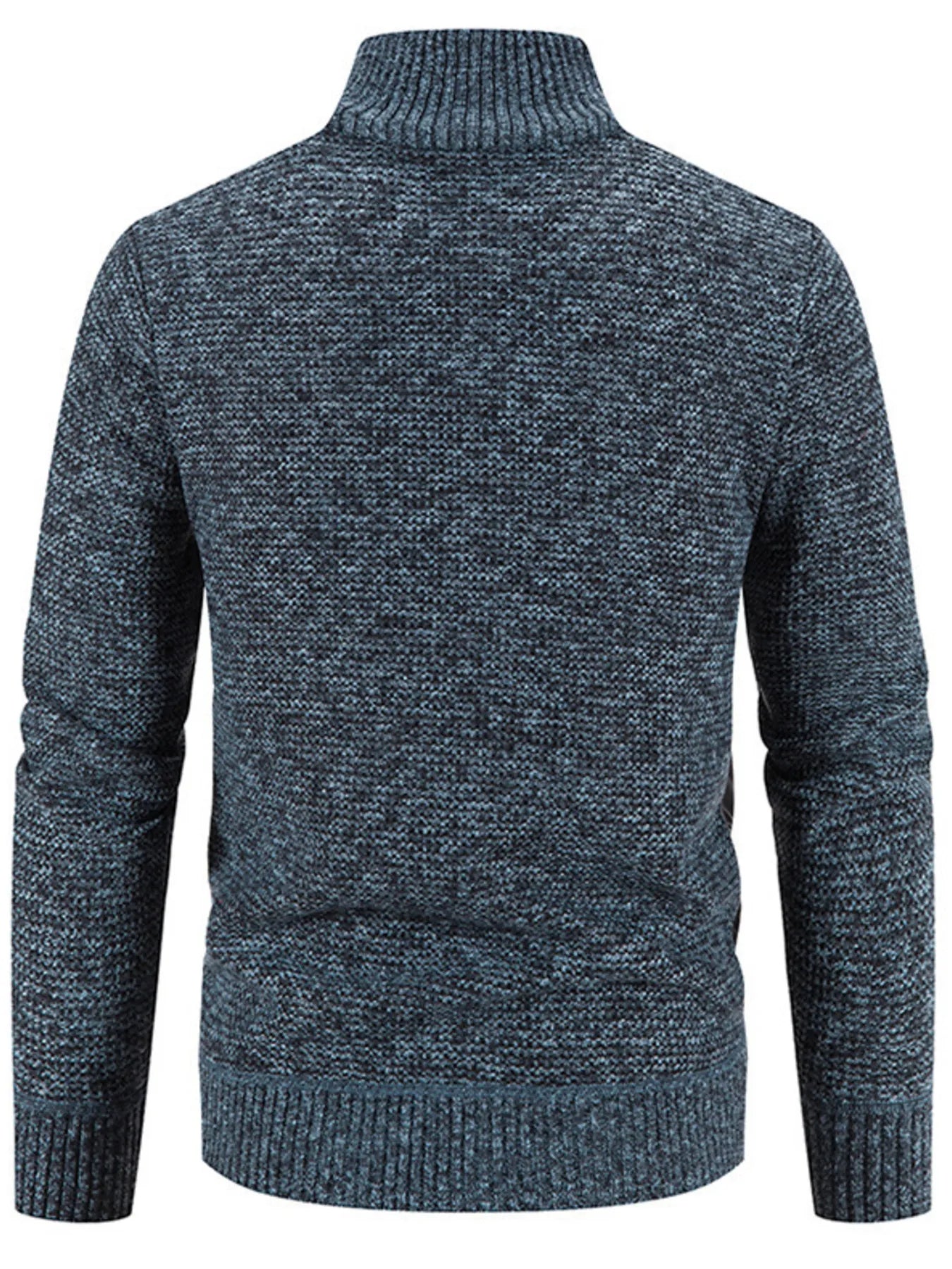 Men's Plus Size Quilted Knit Bomber Jacket with Stand Collar - Fashorio