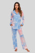Collared Neck Long Sleeve Loungewear Set with Pockets Multicolor - Fashorio