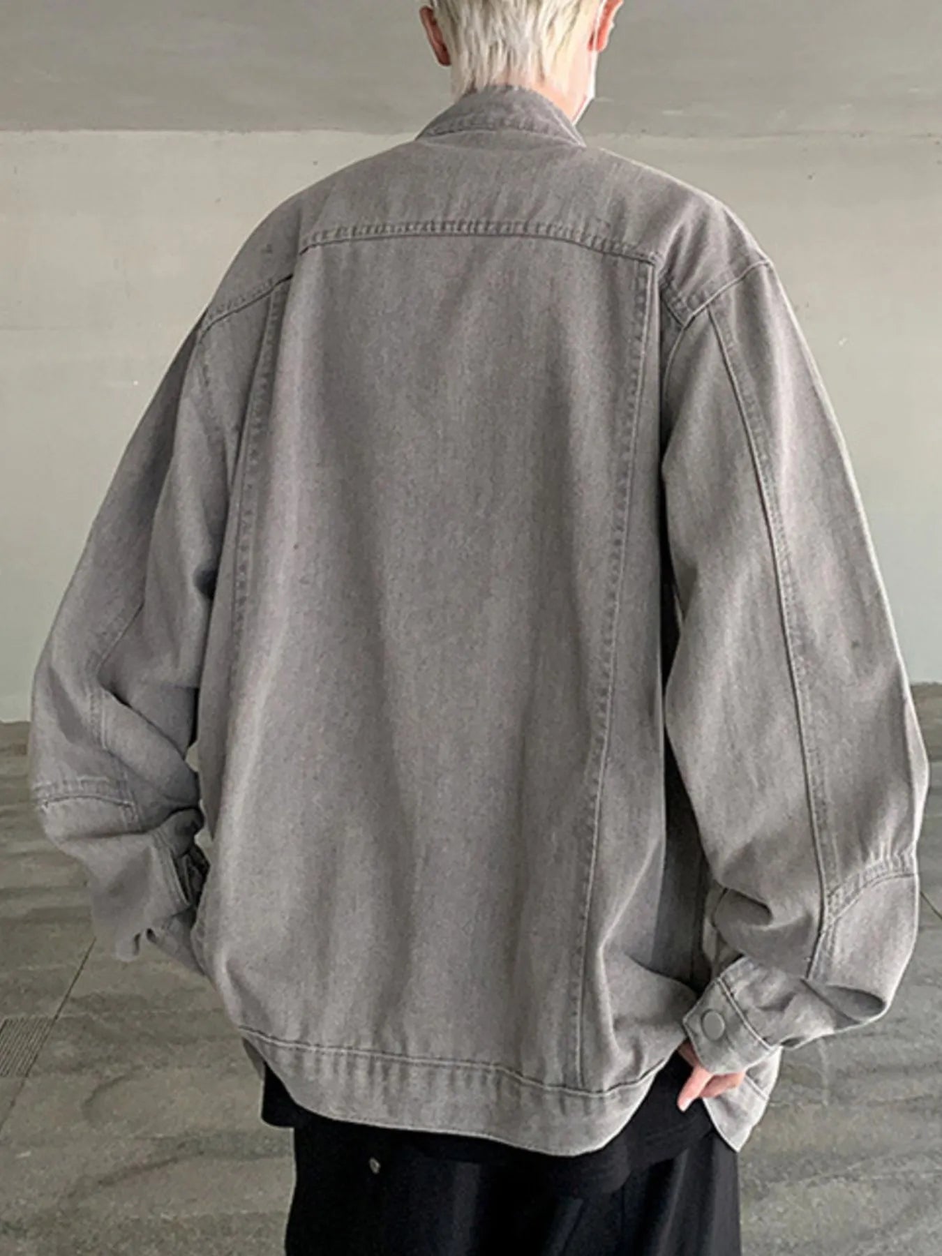 Men's Plus Size Zip Up Oversized Denim Jacket - Fashorio