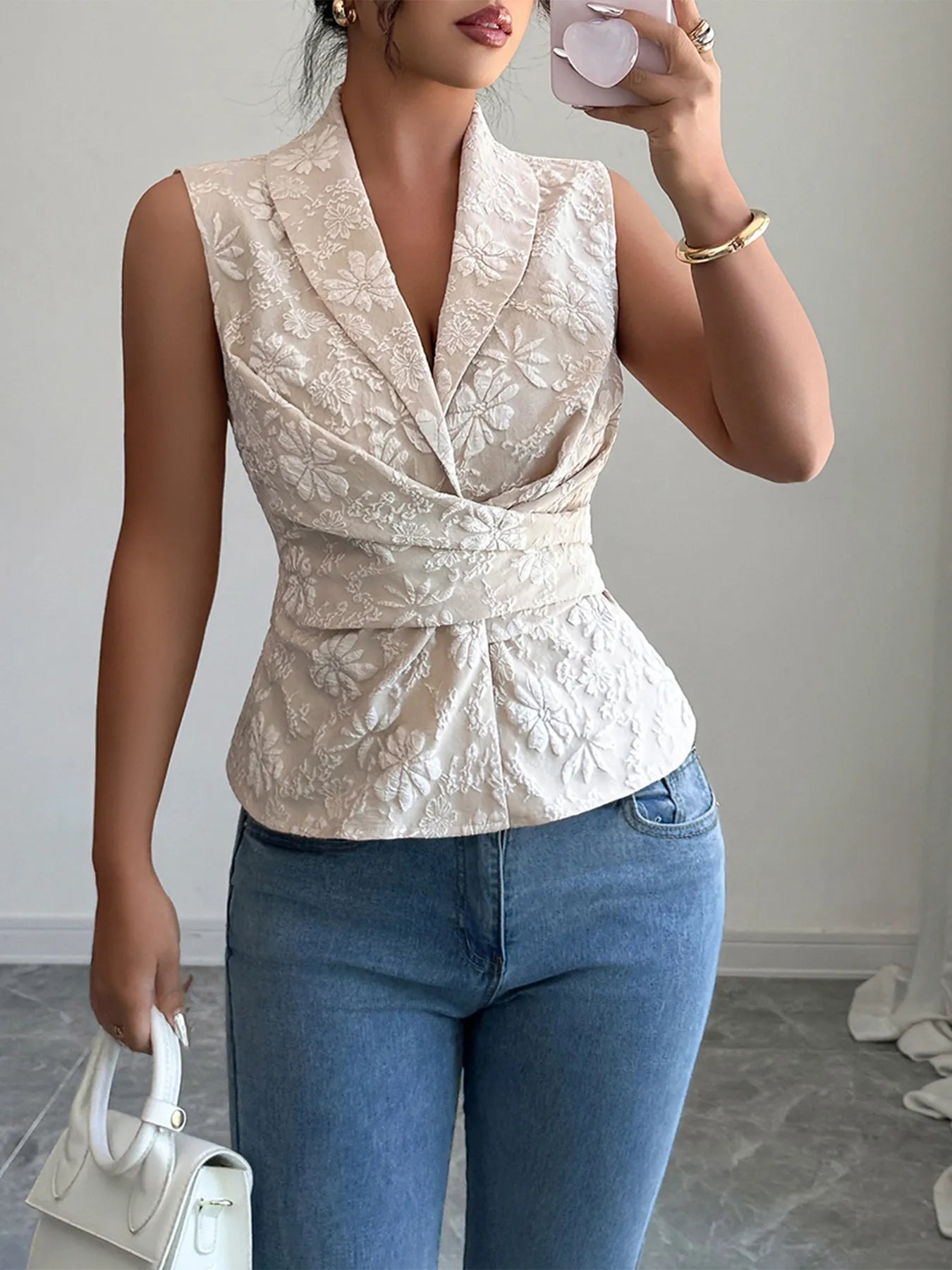 Tie Waist Wrap Tank Top - Fashorio