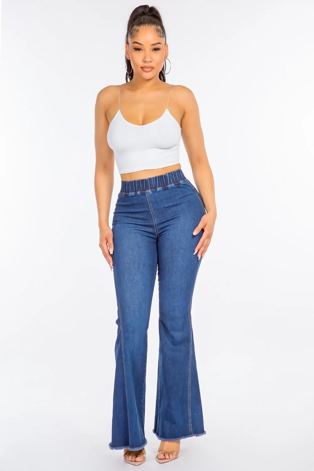 American Bazi High Waist Curvy Flare Jeans - Fashorio