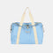 Textured Nylon Travel Bag Pastel Blue One Size - Fashorio