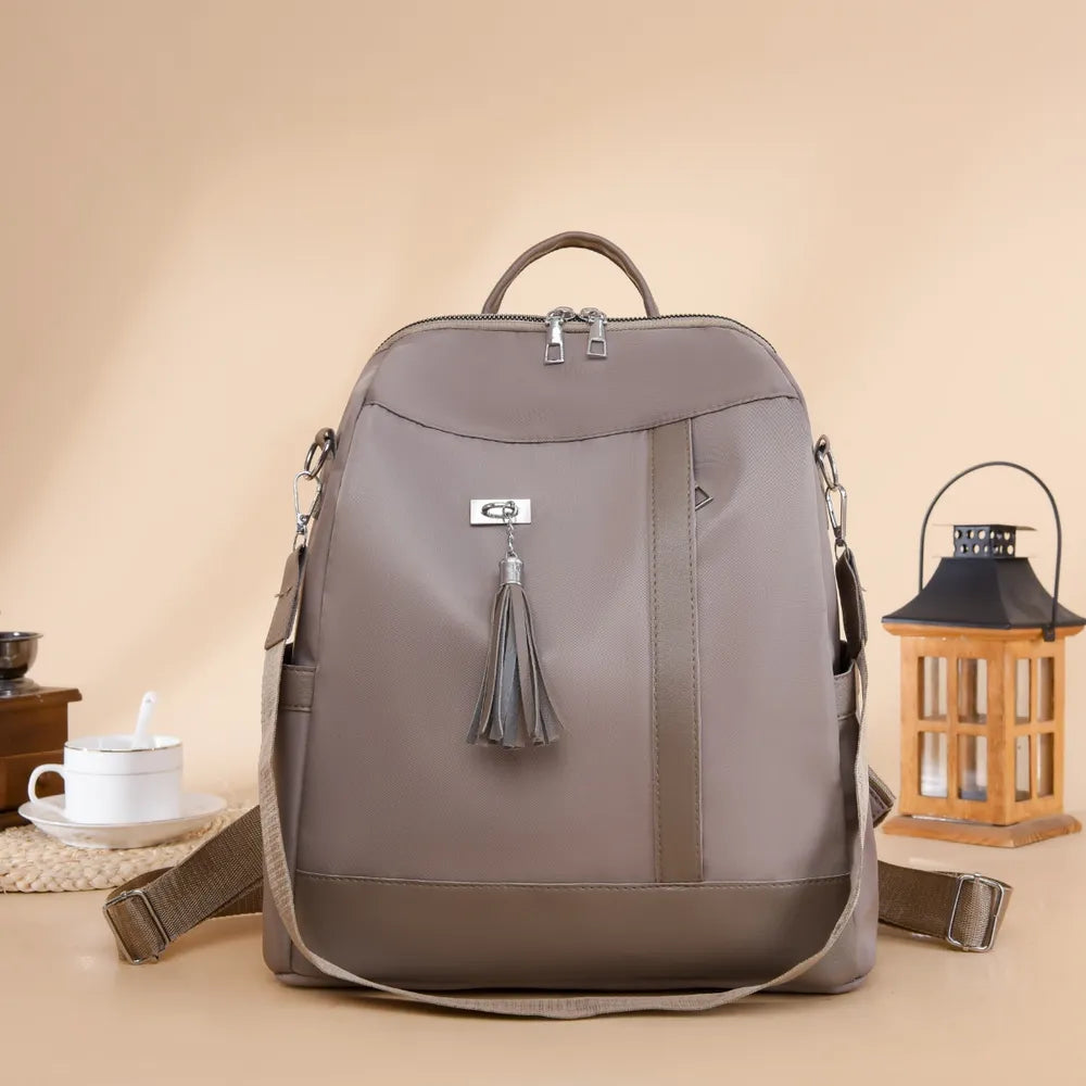 Tassel Oxford Cloth Backpack Bag - Fashorio