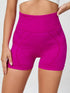 High Waist Active Shorts Hot Pink - Fashorio