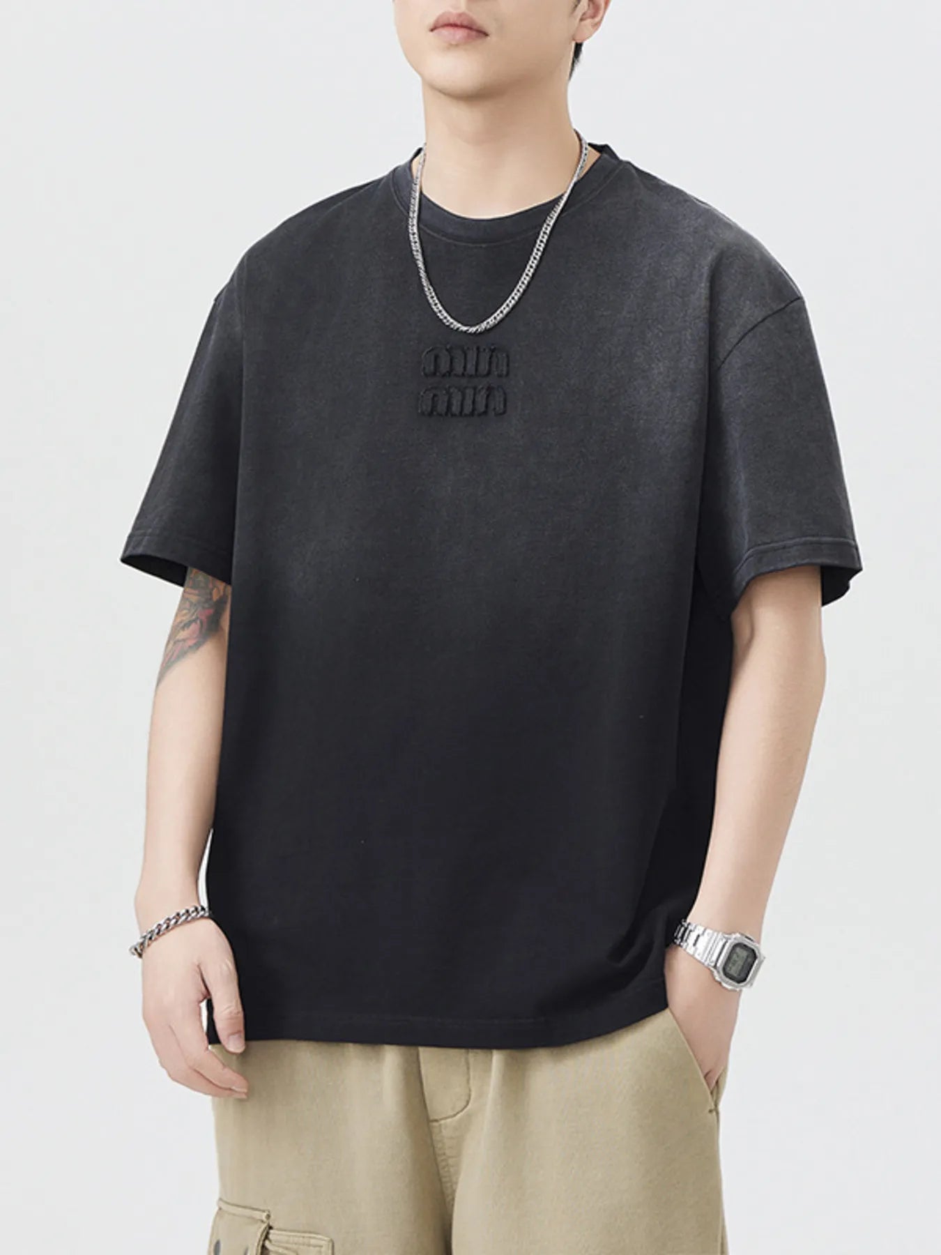 Men's Plus Size Round Neck Short Sleeve T-Shirt - Fashorio