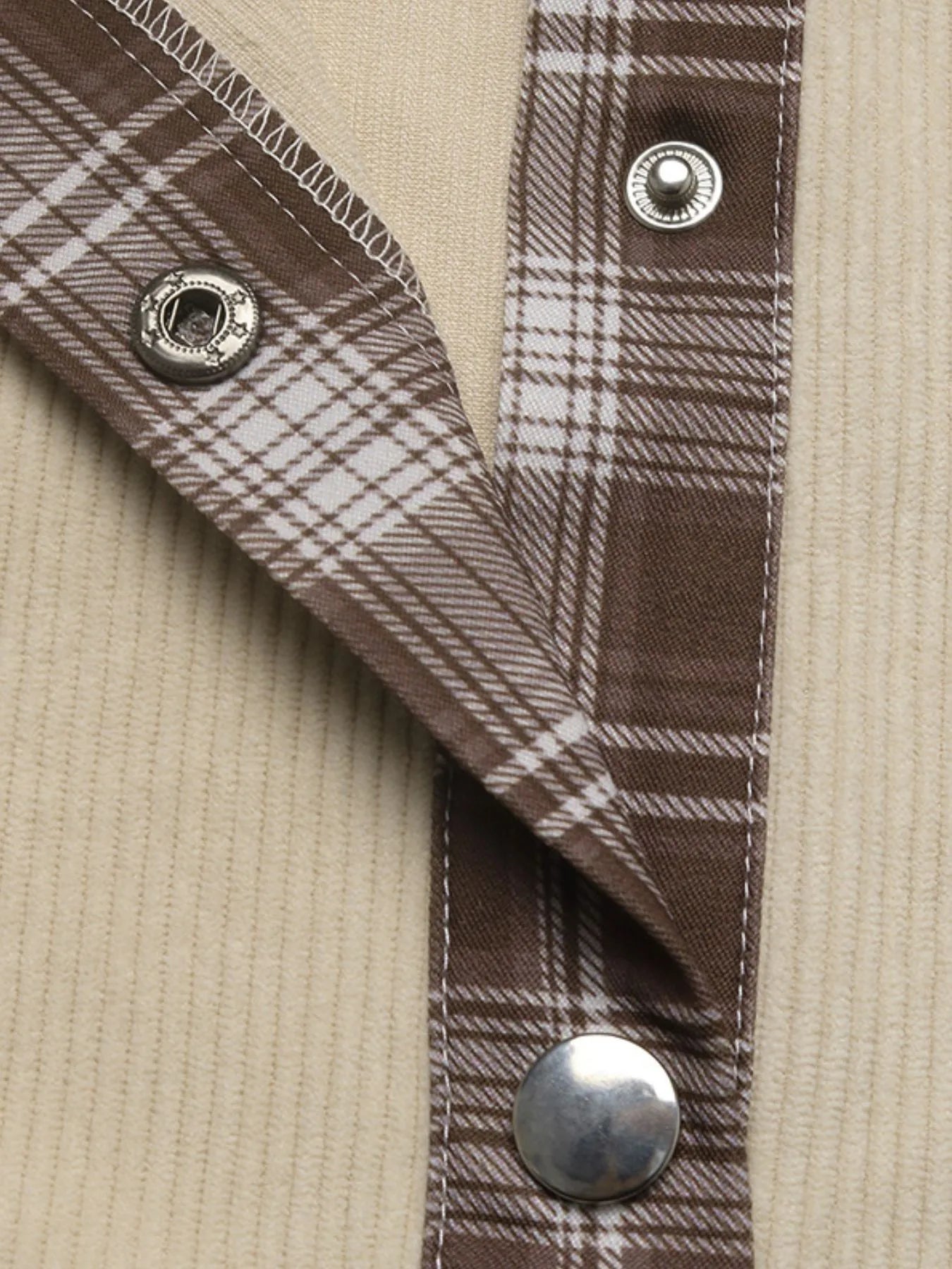 Plaid Hem Button Up Long Sleeve Shacket – Lightweight Layering - Fashorio