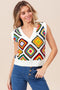 BiBi Diamond Granny Square Sweater Vest - Fashorio