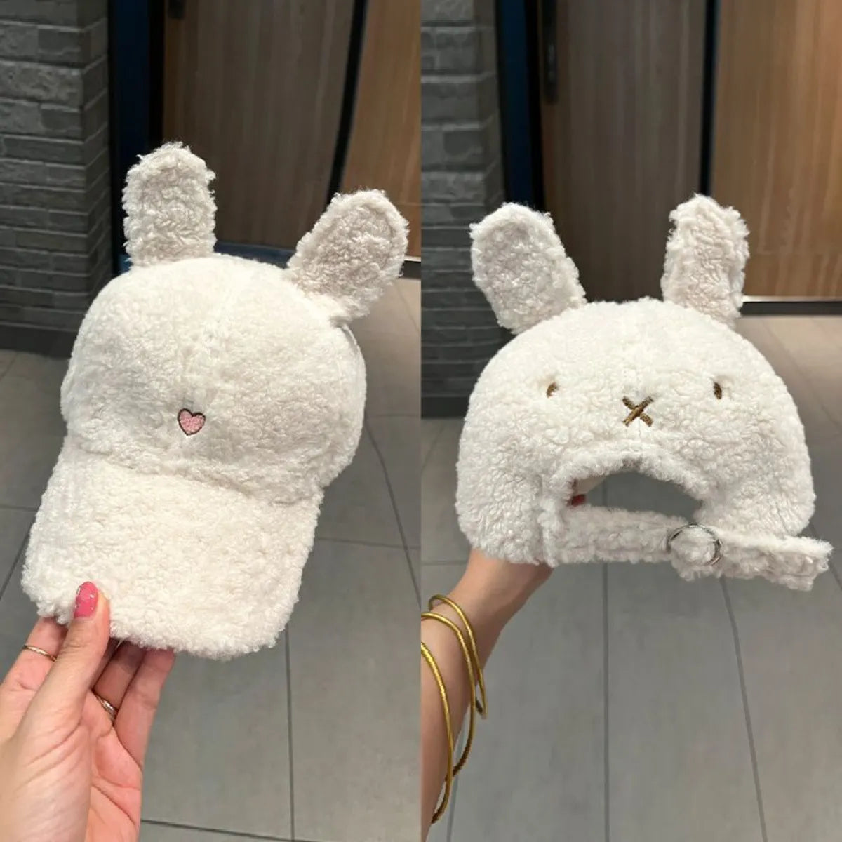 Cute Fluffy Bear Ears Winter Hat - Fashorio