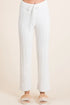 BiBi Cable-Knit High Waist Sweater Pants Ivory - Fashorio