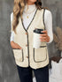 V-Neck Button Up Vest Coat - Fashorio