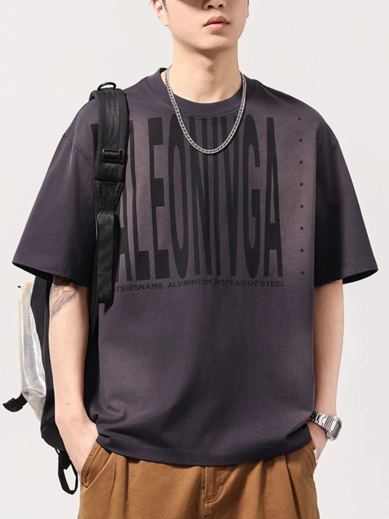 Men's Plus Size Oversized Graphic Short Sleeve T-Shirt - Fashorio
