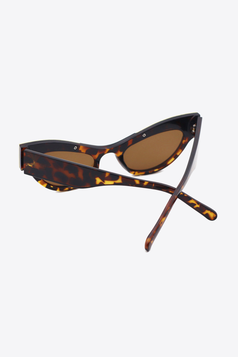 UV400 Rhinestone Trim Cat-Eye Sunglasses - Fashorio