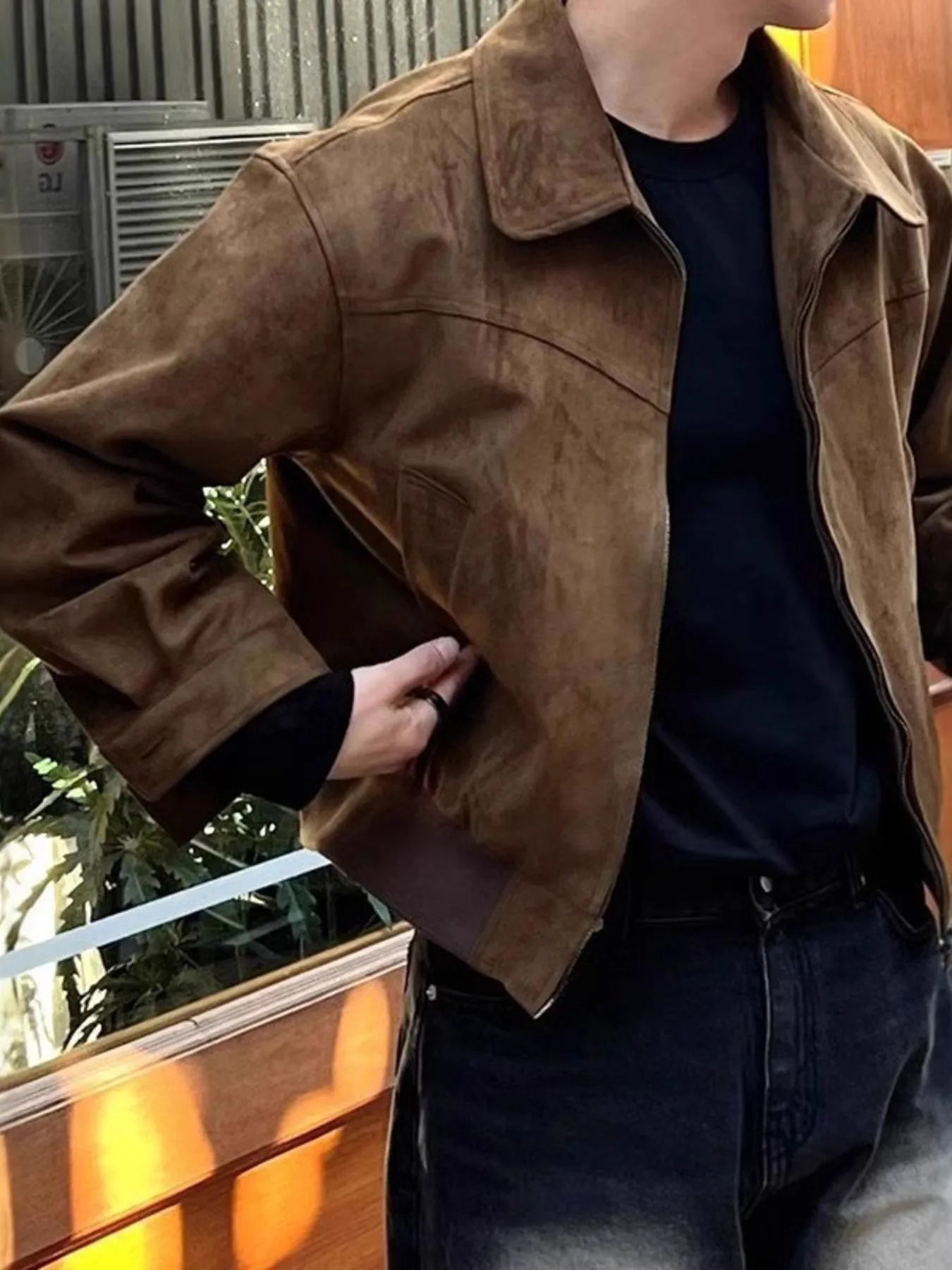 Men's Plus Size Zip Up Long Sleeve Jacket - Fashorio