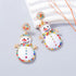 Alloy Rhinestone Snowman Earrings - Fashorio