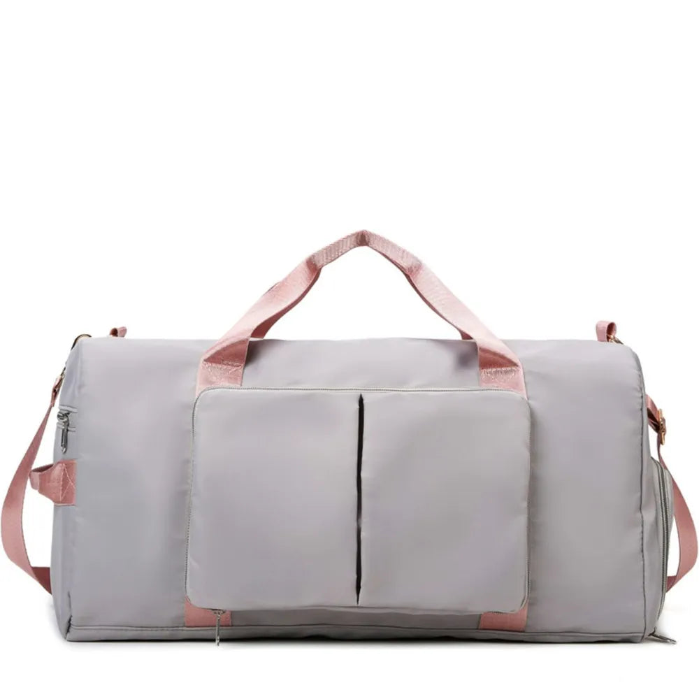 Wet and Dry Separation Travel Bag Light Gray One Size - Fashorio